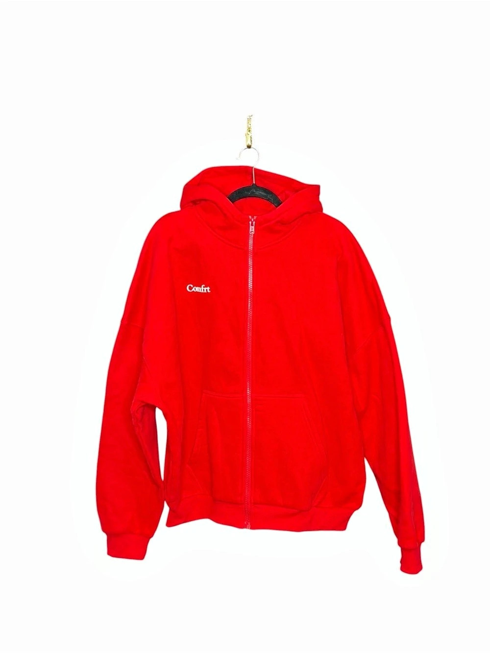 Comfrt Cloud Zip Hoodie Red Size Medium